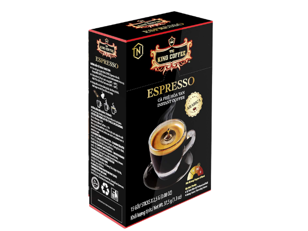 King Coffee Espresso – Vietnamese Instant Coffee Arabica, Medium Dark Roast