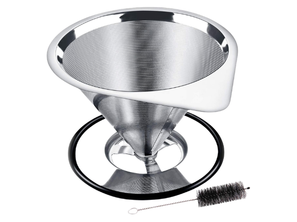 LHS Pour Over Coffee Dripper Stainless Steel Coffee Filter