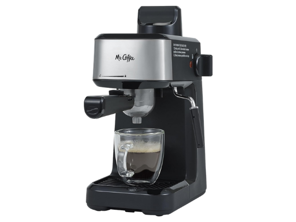 Mr. Coffee 4‑Shot Steam Espresso Cappuccino and Latte Maker