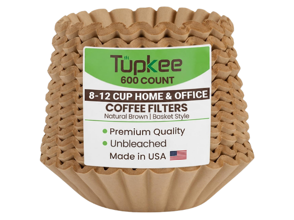 Tupkee 8–12 Cup Natural Brown Coffee Filters