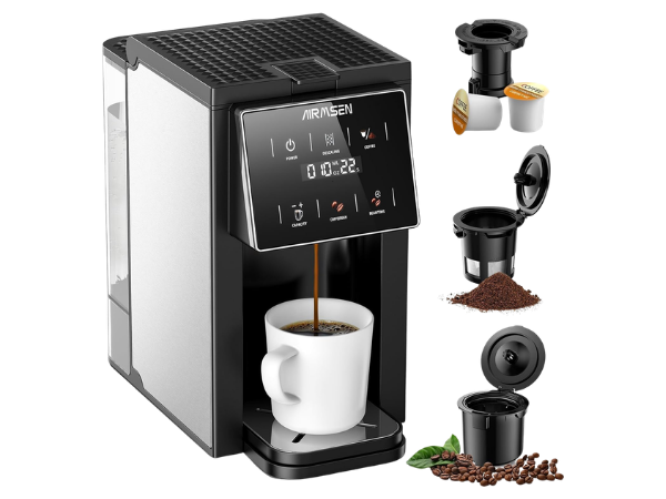 AIRMSEN Grind & Brew Coffee Maker (2026 Model)