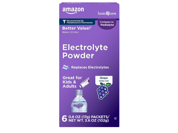 Amazon Basic Care Electrolyte Powder Packets