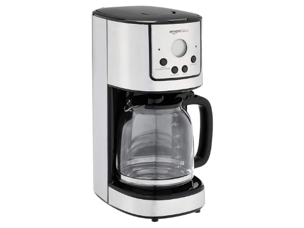 Amazon Basics Programmable Coffeemaker with Carafe and Reusable Filter