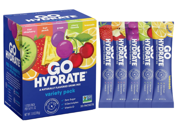 GoHydrate Low Sodium Electrolytes Powder Packets