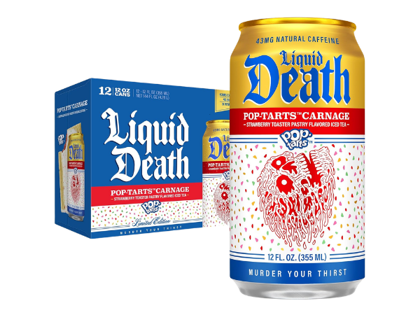 Liquid Death Iced Tea, Pop‑Tarts™ Carnage