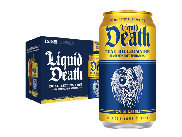 Liquid Death Iced Tea – Dead Billionaire