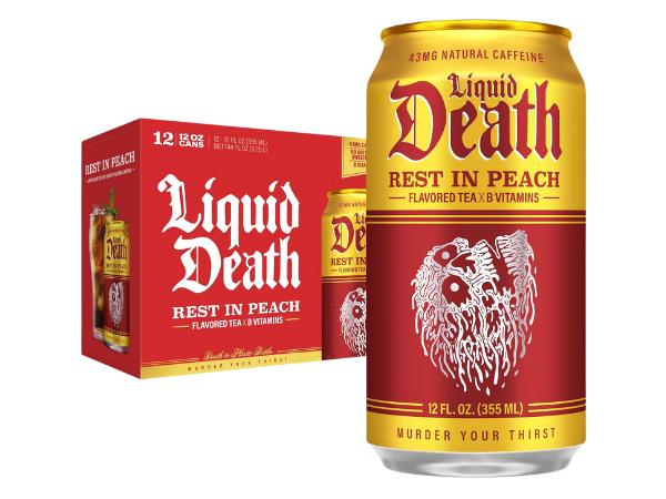 Liquid Death Iced Tea – Rest In Peach