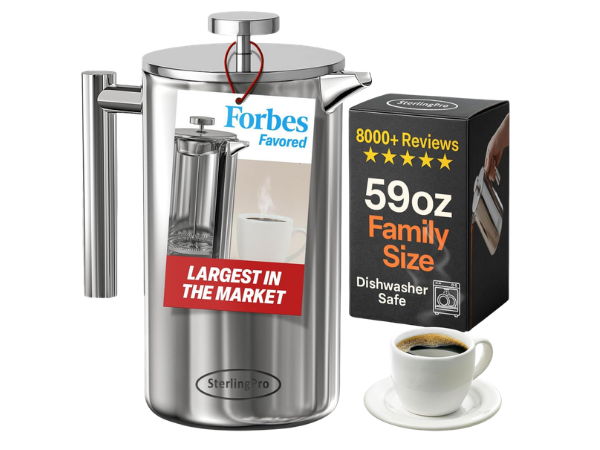 SterlingPro Double Wall French Press