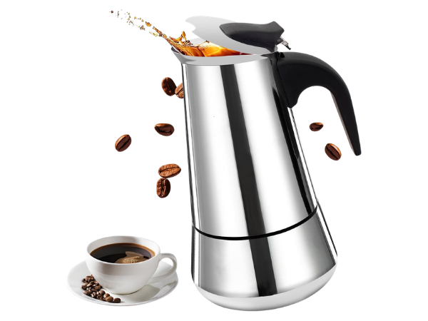 Vaolvpant 12 Cup Stainless Steel Moka Pot