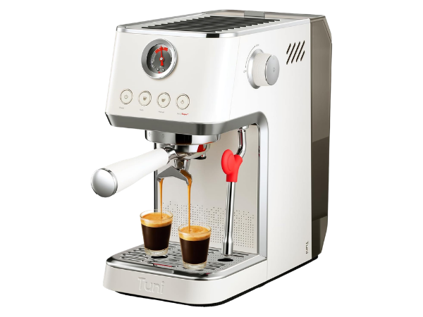 Tuni E2 Gen3 Dual Boiler Espresso Machine with Super+ Steam Power, Ivory