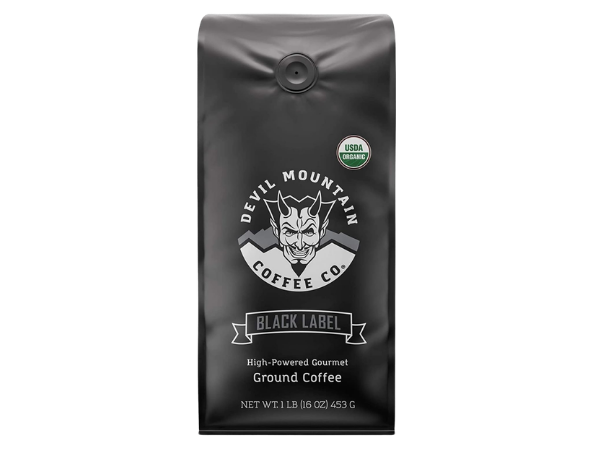 Devil Mountain Coffee Black Label Dark Roast Ground Coffee