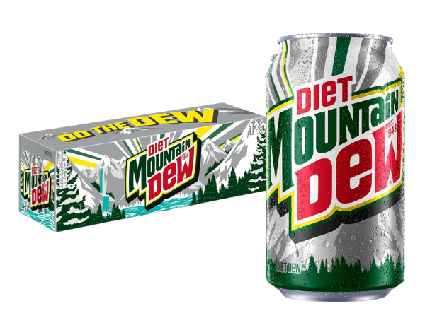 Diet Mountain Dew Soda Pop, Original, 12 Fl Oz Cans