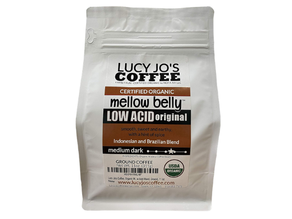 Lucy Jo’s Coffee Roastery, Organic Mellow Belly Low Acid Blend