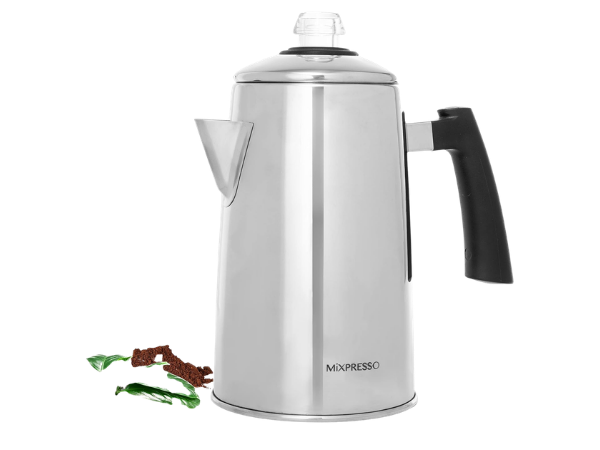 Mixpresso 12 Cup Coffee Percolator Stovetop, Stainless Steel Coffee Pot
