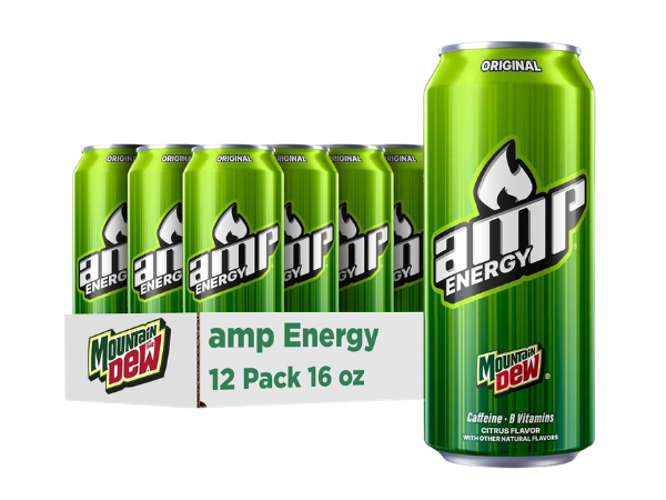 Mountain Dew AMP Energy Drink, Original, 16 fl oz