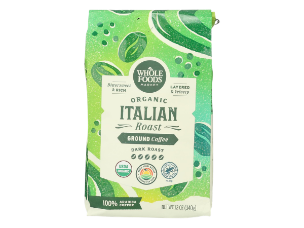 Whole Foods Market Organic Dark Italian Roast Ground Coffee