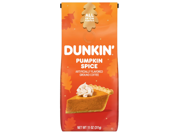 Dunkin' Medium Roast Pumpkin Spice Flavored Ground Coffee
