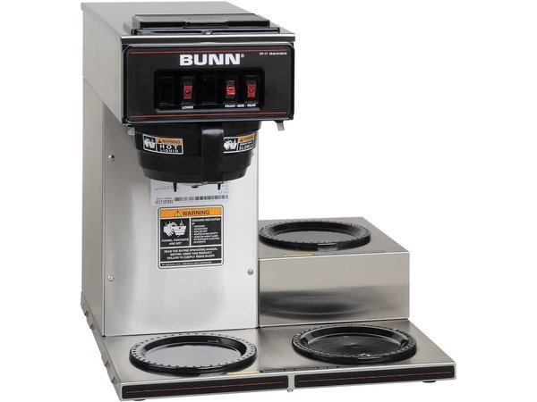 BUNN VP17-3, 12-Cup Low Profile Pourover Commercial Coffee Maker