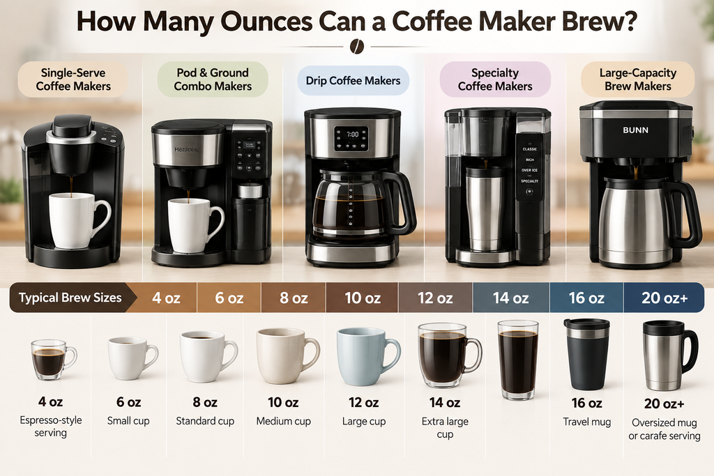 How Many Ounces Can a Coffee Maker Brew