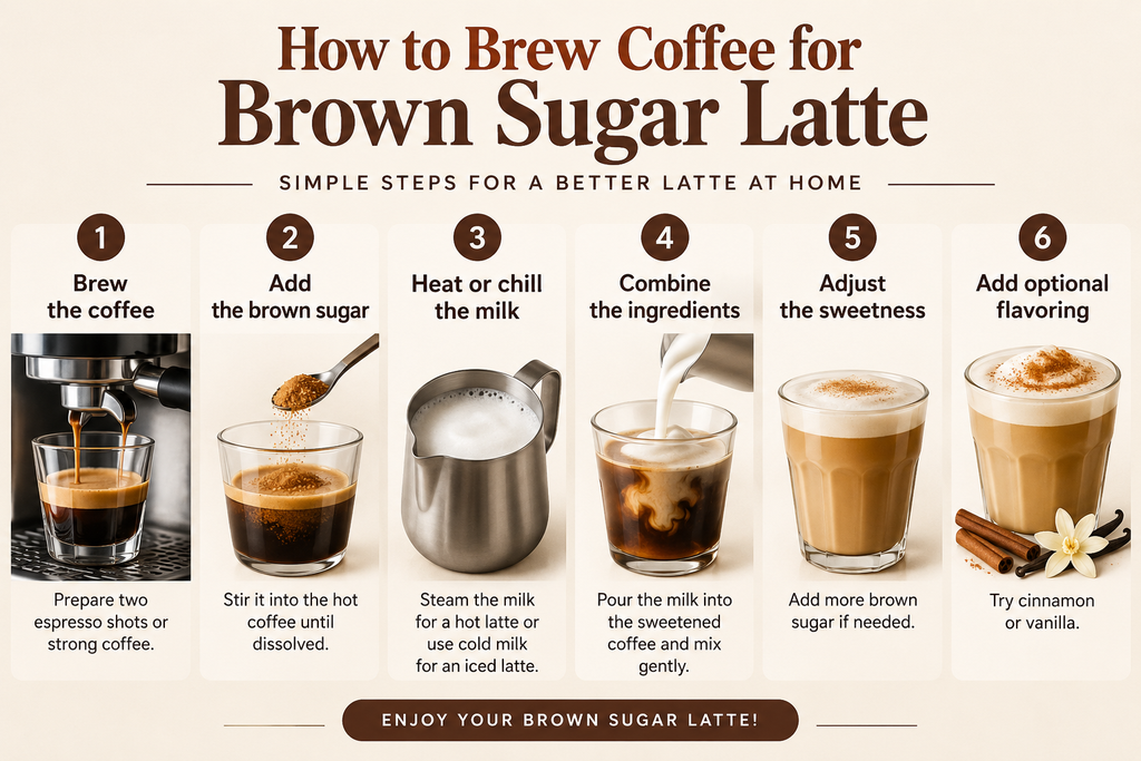 How to Brew Coffee for Brown Sugar Latte