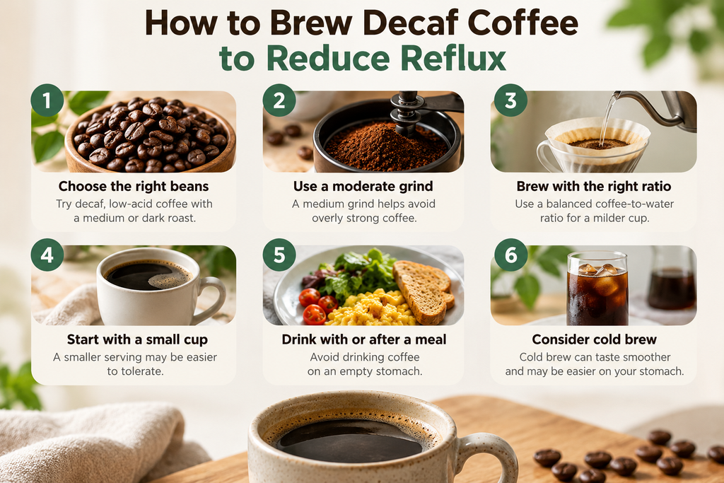 How to Brew Decaf Coffee to Reduce Reflux