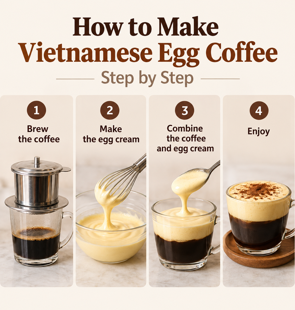 How to Make Vietnamese Egg Coffee Step by Step