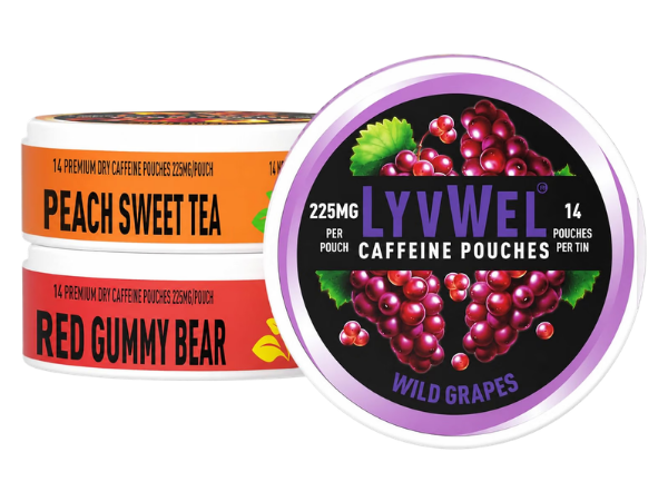 LyvWel 225mg Caffeine Pouches
