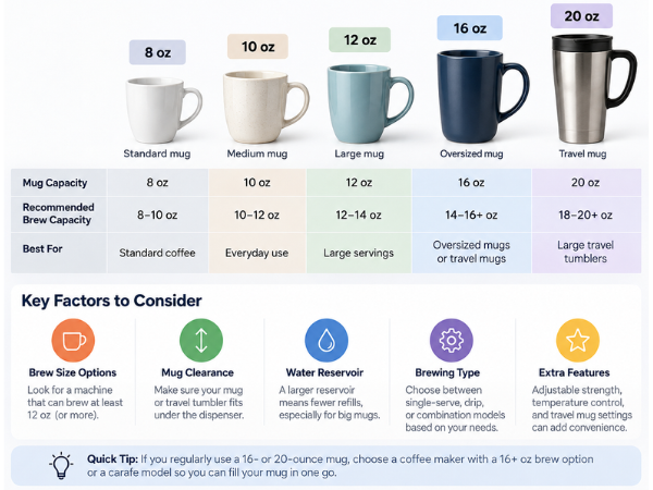 What Size Coffee Maker Do You Need for a Large Mug