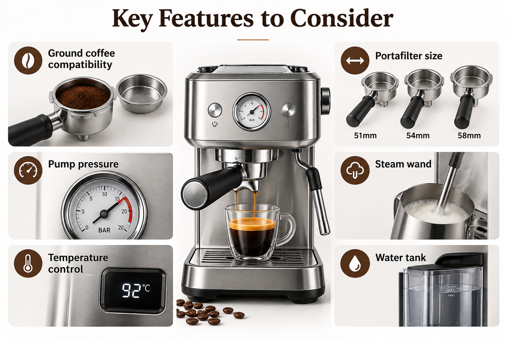 What to Look for in a Ground Coffee Espresso Machine