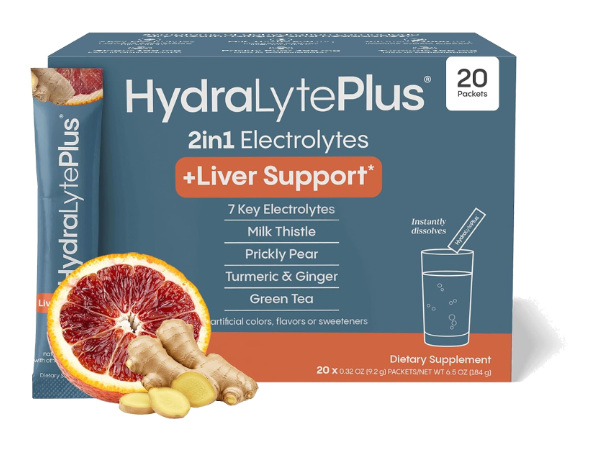 Hydralyte Liver Support + Electrolytes, Blood Orange
